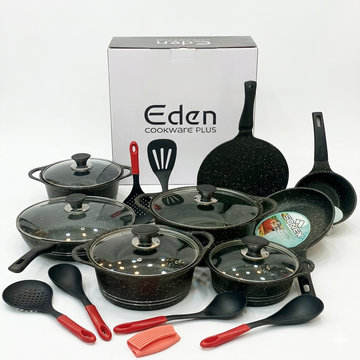 Eden Plus Cookware Set 20Pcs Blk
