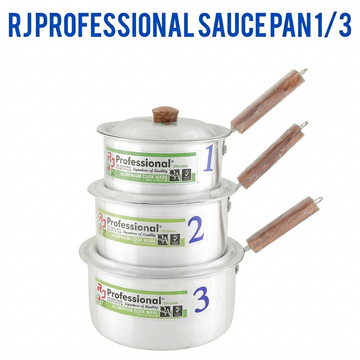 Rj Professional Saucepan Set 3Pcs 1/3