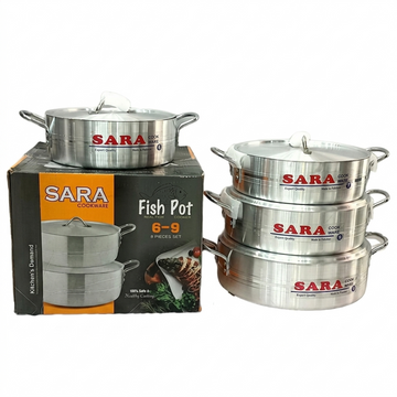 Sara Heavy Fishpot Set 4Pcs 6/9