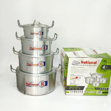 National Stockpot Set 4Pcs 2/8